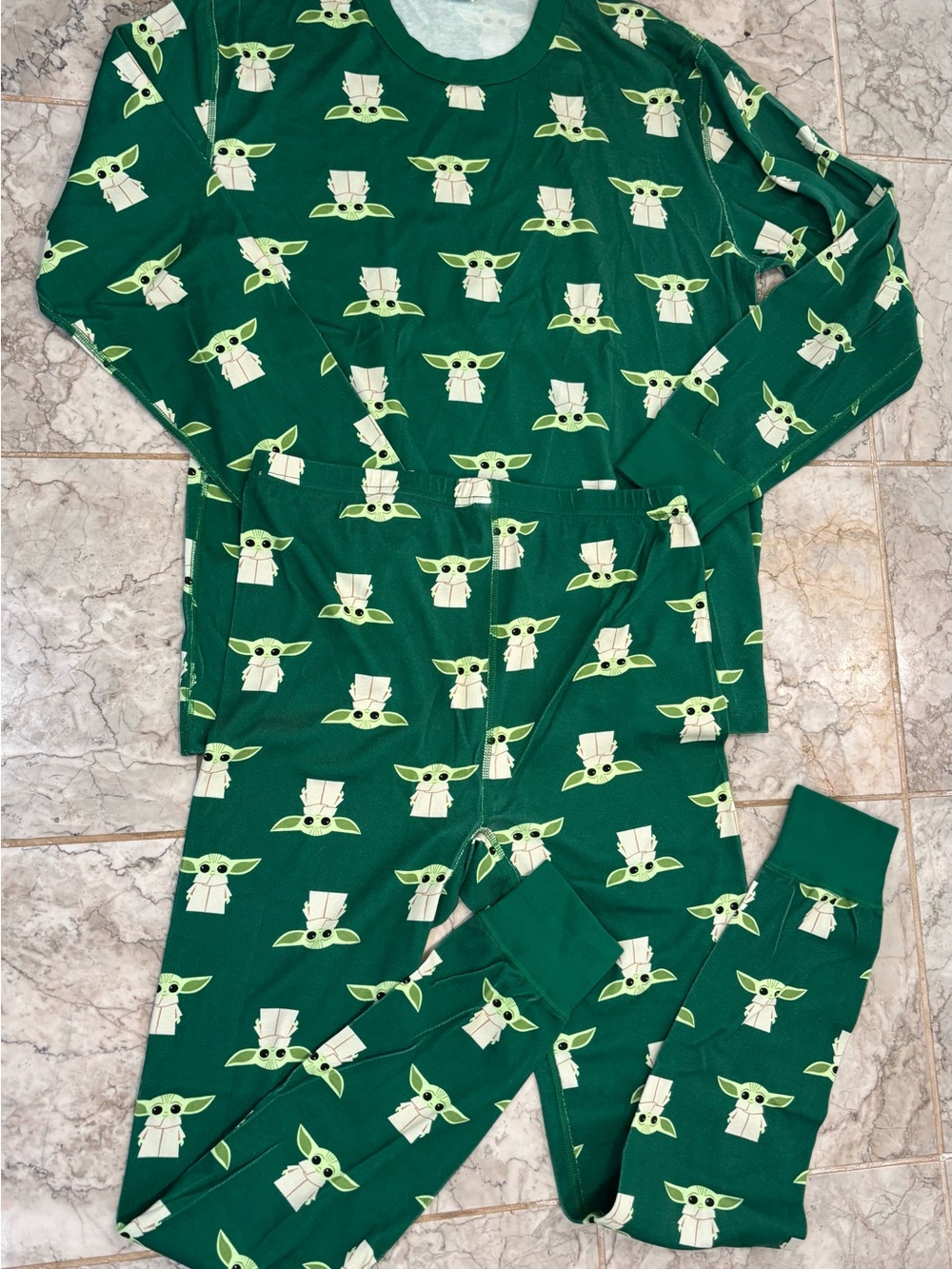 Hanna Andersson Grogu Baby Yoda Star Wars Long John Pajama Set Adult XL